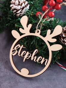 LICVIC 1/2/3/4/5/6pcs Custom Name Christmas Ornament, Personalized Christmas Tree Decor, Festive Hollow Hanging Decor, Customized Holiday Gift, Customizable - Style a - View 15