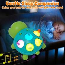 Crawling Turtle Baby Musical Toys, Tummy Time Toys Party Favors For Children With Music & Lights, Dancing Crawling Baby Toy, Baby Sets For Christmas, Thanksgiving, And Halloween Gift. - 薄荷綠 - 查看 7