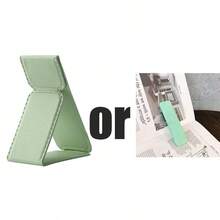 1 件仿皮折叠拉出式手机支架，不防水手指握持手机支架，适用于通用智能手机，桌面懒人支架 - 彩色 - 查看 11