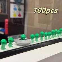 100pcs Mini Alien Figurines, Suitable For Collection And Home Decor, 3D Printed Micro Aliens, Decor For Office Desk & Shelves, Great Gift, High-Quality Plastic, Indoor/Outdoor Use, Collectible Dolls, Party Decorations, Printed Design, Mini Collectibles, Durable Plastic, Detailed Printing, Alien Collectibles, Decorative Miniature Models, Sci-Fi Fans, Home Decor