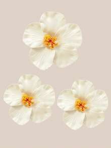 3个夏威夷花朵发夹，人造花朵发夹，芙蓉花发夹，莲花发夹，适合假日海滩派对、夏季热带花朵发饰、婚礼派对、送给女孩的礼物、母亲节礼物、发爪、发夹、发卡、发卡、发卡夹、学习用品、头部饰品、发卡 - 彩色 - 查看 10