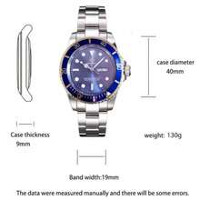 PROKING Luxury Quartz Watch, 40mm, Stainless Steel 304, Business Waterproof Blue Dial Wrist Watch, Men's Luminous Clock, Suitable For Daily Decoration, Gift, Birthday Present