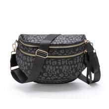 Bum Bag For Women – Crossbody, Sling, Fanny Pack & Waist Chest Shoulder Bag, Durable Nylon With Leopard, Floral & Strawberry Print, Spacious Multi-Zipper Design With Foldable Expandable Bottom, Adjustable & Detachable Strap, Lightweight Everyday Bag For Phone, Wallet, Keys, Perfect Christmas Gift For Girls, Friends, Wife & Mom - 纹 - 查看 9