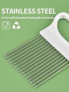 1pc Stainless Steel Onion Needle, Multifunction Onion Holder Slicer For Kitchen
