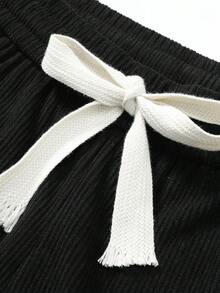 2 件套灯芯绒直筒休闲裤，宽松百搭男士运动裤，春秋季 - 彩色 - 查看 4