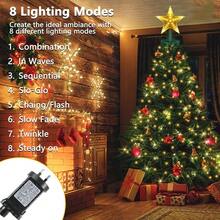 Christmas Lights For Tree 290 LEDs Christmas Tree Lights With Star Toppers 8 Modes 7.5FT X 10 Lines Fairy String Lights Waterfall Tree Lights For 1.8M2.4M Christmas Tree Decorations Warm White - WarmWhite - View 3