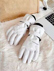 1 Pair Unisex Professional Ski Gloves, Touchscreen Warm Windproof Waterproof Cold-Proof, Lightweight Hand Warmer, Suitable For Fashionable Sports Skiing, Snowboarding, Outdoor Winter Activities, Winter Ski Gloves, Great Gift For Thanksgiving And Christmas