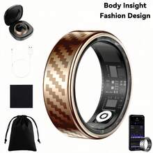NEXUS Smart Ring, Fitness Tracking Ring, Heart Rate Monitor Health Tracker For Women/Men, IP68 Waterproof-No Subscription-Sleep Tracker For IPhone And Android, Up To 10 Days Of Battery Life(Subject To Actual Usage),Ideal Thanksgiving, Christmas And New Year Gifts For Family And Friends - Rose Gold Stripe - View 3