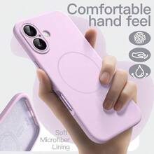 JETech Funda Silicona Magnética para iPhone 17 6.3 Pulgadas Compatible con Sedoso Tacto Suave Carcasa Absorción de Impactos con Protección Lente Cámara Púrpura - Púrpura - Ver 4