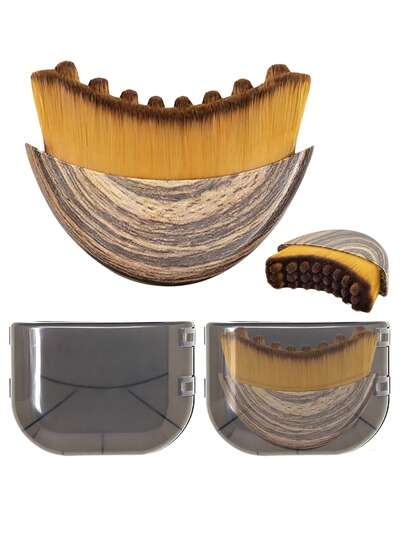 10pcs New Lymphatic Contour Face Brush, Chin & Neck Lymphatic Drainage Massager, Ultra Soft Bristles, Suitable For All Skin Types, Ergonomic Beauty Tool With Travel Storage Case