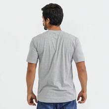 Men's Basic Plain T-Shirt, Premium 30.1 Cotton - Xám - Xem 2