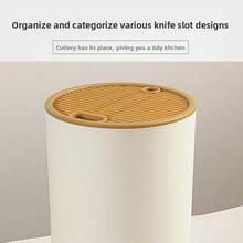 Multifunctional Plastic Knife Holder Rack, Kitchen Knife Storage Organizer, Free-Standing Knife Stand, Home Knife Holder