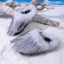 Women's Y2K Slippers, Fluffy Fabric Slip-On Slippers, Fashionable Plush Long Fur Slippers For Indoor & Outdoor, Autumn/Winter