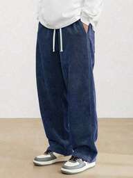 美国灯芯绒直筒裤，男士宽松休闲裤，秋冬适用