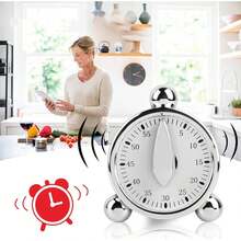 Reloj Despertador con Temporizador Mecánico de Cocina para Cocinar Recordatorio de Horneado - 1 - Ver 5