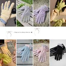 [One Size] 1 Pair Women's Thermal Lined Ski Gloves, Touchscreen Thick Gloves, Winter Warm Gloves, Arctic Velvet Cycling Gloves, Cute Design, Focus On Warmth And Comfort, Thick And Skin-Friendly, Contrast Color Cuff, Non-Slip Palm Pad, Finger Touchscreen Capability, Combining Warmth, Style And Practicality, Suitable For Daily Commute And Other Scenarios - Full Finger - View 8