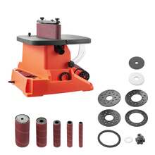 Oscillating Belt And Spindle Sander, 2400RPM Benchtop Spindle Sander With 5/8" Stroke, 5 Sleeves (1/2" - 2") & 24" X 3.86" Sanding Belt For Woodworking, Furniture Finishing, DIY Projects - 2400RPM 45° 18.5*16.5inch - View 8