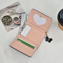 2024 New Fashion Cute With Coin Compartment And Card Slots Short Design Ladies Wallet Birthday Women Wallet Purse Wallet Small Wallet - 黃色 - 查看 4