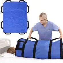 1PC Waterproof Bed Positioning Pad With Reinforced Handle For Easy Rotation - Bed Positioning Pad With Reinforced Handle For Lifting, Turning And Transferring Patient Sheets, Multi-Purpose Transfer Plate For Caregivers, Bedridden And Elderly - Blue - View 6