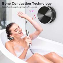 Yosoo Health Gear Altavoz de Conducción de Huesos, Inalámbrico Altavoz Dual Altavoz Estereo Sono Sonido Creative Portátil de Mini Tamaño Musicales de Reproductor de Micrófono para Automóvil de - ROJO - Ver 3