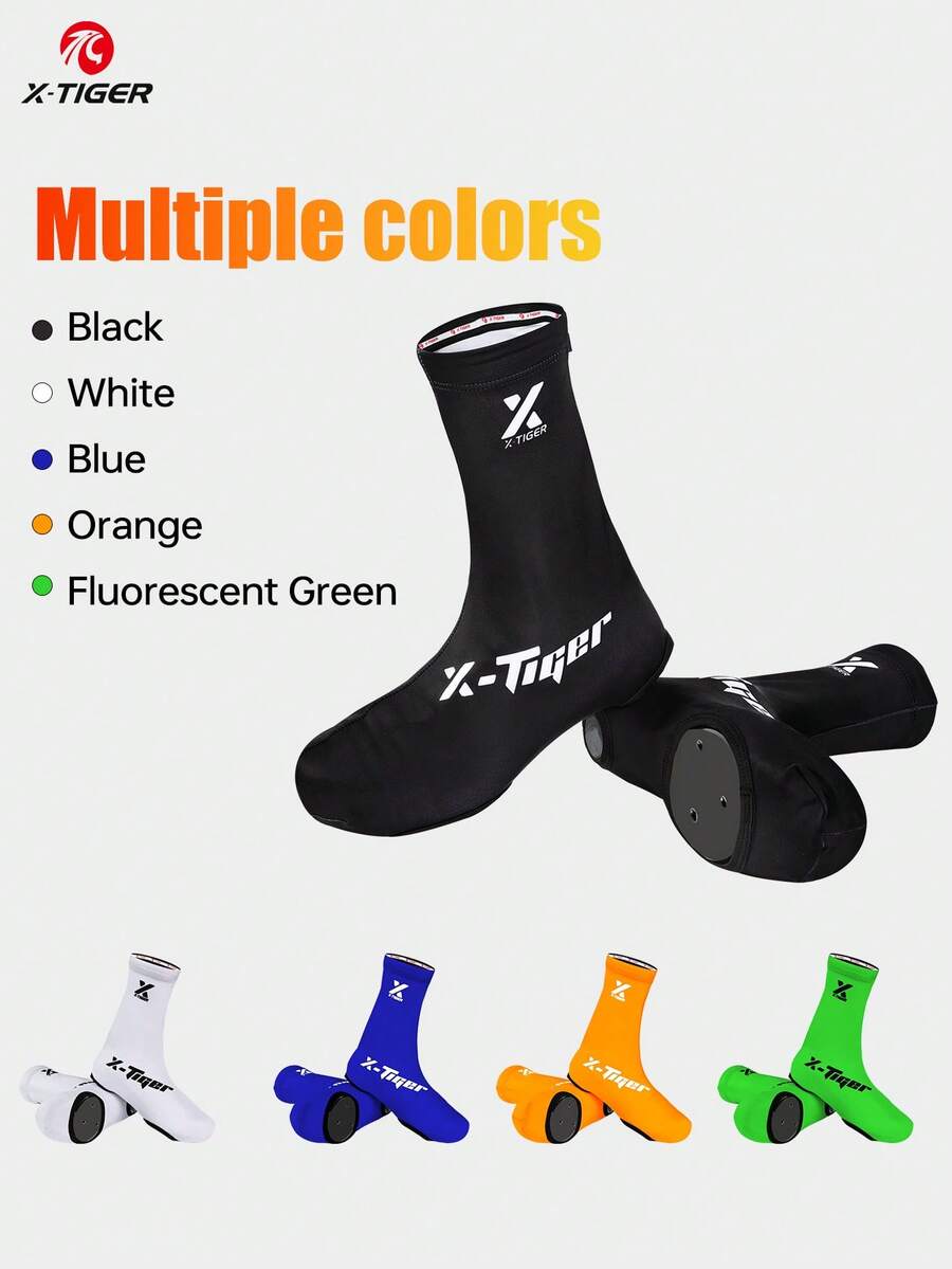 X-TIGER Unisex Lightweight Cycling Shoe Covers - Windproof Shoe Covers For Outdoor Sports - Summer Cycling Overshoes, Road/Mountain Bike Booties - Multicolor - View 1