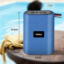 Altavoz Portátil Bluetooth 5.0 con Sonido Estéreo y Bajos Potentes, Radio FM, Reproductor USB y Tarjeta SD, Bocina Inalámbrica Recargable Resistente al Agua para Camping, Playa, Viajes, Hogar y Exterior - Azul - Ver 5