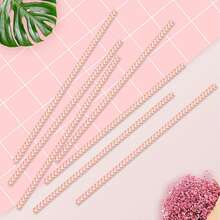 100pcs/Pack Wavy Paper Straws - 6*197mm | Multiple Colors Available, Party Decoration, Suitable For Cocktails, Birthday Parties, BBQs, Events And Celebrations - Multicolor - View 8