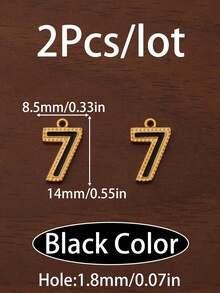 2Pcs/Lot Enamel Number Pendants Stainless Steel White Black Number 0-9 Digital Charms For Jewelry Making Necklace Findings Bracelet Earrings Birthday Gifts Accessories DIY - Number Pendant - View 32