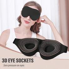 Ladies And Men's Light-Blocking Sleep Eye Mask, Zero-Pressure Sleep Mask - Ergonomically Designed 3D Hollowed-Out Eye Movement And Lash Friendly Night Eye Mask, Super Soft And Comfortable Sleep - A - View 6