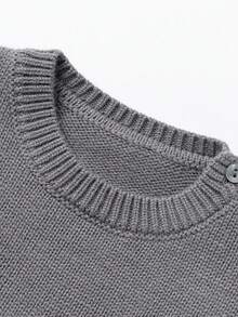 mini bala Baby Knit Sweater Soft Durable Warm Winter 2025 - Iron Gray - View 6