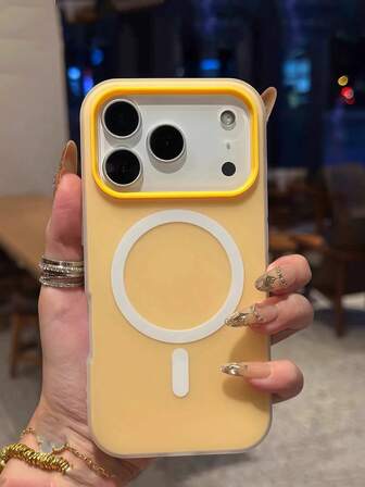 1 Pc TPU Large-Hole Jelly Case Magnetic Phone Case Shockproof, Magnetic Charging Compatible With IPhone 17/17 Pro//17 Pro Max/16/16 Pro/16 Plus/16 Pro Max/16E And 15 14 13 12 11– Stylish & Premium Full-Body Protective Cover, Unique & High-Value Aesthetic Case Compatible With Apple Series Key Features,Christmas Gifts