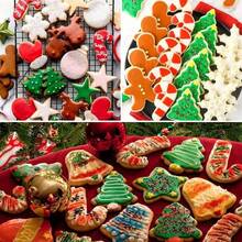 3pcs Stainless Steel Snowman, Santa Claus, Christmas Tree Cookie Cutter Set, Christmas Holiday Baking Mold, Easy To Clean - Silver - View 8