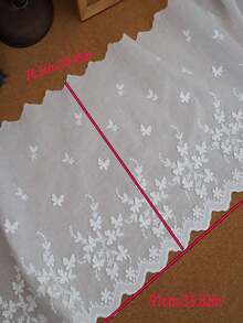 1yard 3D Butterfly Embroidered Lace Trim, DIY Clothing Collar, Skirt Hem Sewing Patchwork, 26.5cm Decorative Home Fabric Accessory - Multicolor - View 5