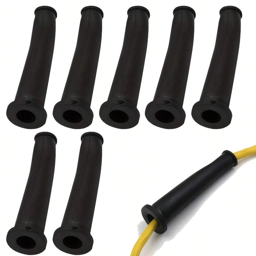6 Heavy-Duty Cable Protective Sleeves - Industrial-Grade Rubber Cable Sleeves With Plastic Connectors, Heat And Wear Resistant, Wire Protection Covers For Drill/Electric Tools, Suitable For Drilling Machines, Saws, And Machinery - Cable Conduits (6-Pack), Wall Cable Protectors, Wire Concealers - Multicolor - View 1