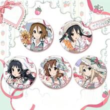 58mm Strawberry Garden Girl Fan Art Pin Metal Material Badge Brooch Sweet Style Strawberry Elements + Colorful Girl Character Design Round Shape Exquisite Details (Clothing Accessories + Cute Elements) Decorative Collectible Badge Pin Suitable For Anime Fan Conventions/Girl-Style Outfits/Collectible Merchandise - Multicolor - View 1