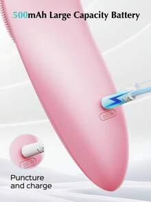 Face Scrubber Silicone Facial Cleansing Brush, Silicone Portable Waterproof Rechargeable Face Wash Brush, 4 Cleansing Modes, Electric Face Exfoliator For Men Women Cleaning, Exfoliating, Massaging - 粉色 - 查看 5