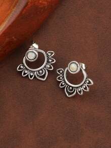 1 Par de Brincos Estilo Boêmio Exagerado - Multicolorido 1 - Visão 2