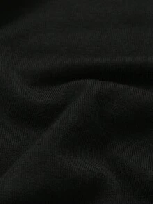 优雅简约复古休闲日常秋季双面针织圆领长袖打底衫女装黑色春季款 - 黑色 - 查看 7