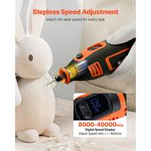 51-Piece Rotary Tool Kit, 200W Mini Power Rotary Tool Corded, 8000-40000RPM Multi-Purpose DIY Tools With Universal Chuck For Engraving, Sanding, Grinding, Polishing, Cutting, DIY Crafts - Stepless Speed Regulation - View 2