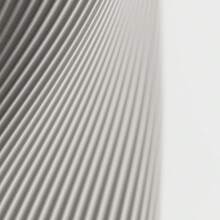ORIZZONTE Modern Square Decorative Vase With Slanted Spiral Texture – Geometric Design For Succulents And Small Indoor Plants – Home/Office Gift Idea – Available In 2 Sizes – 100% Made In Italy, Shipping From Italy - Grey - View 6