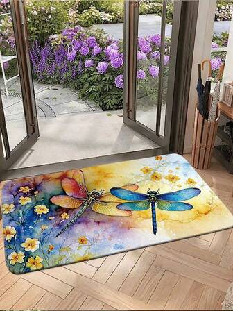 1pc Abstract Human Figure & Greenery Line Art Design Doormat, Machine Washable Shower Mat, Entryway Carpet, House Entrance Shoe Scraper Mat, Outdoor Doormat, Home Decor, Entrance Floor Mat, Welcome Mat, Suitable For Home Entrance To Create An Artistic Ambiance, Ideal Choice To Enhance Home Aesthetics, Suitable For Daily Home Decor, Presents Unique Artistic Taste For Visitors