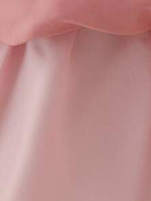 Baby Girls Thick Strap 3D Flower Mesh Cute Party Dress, Headband Not Included - Dusty Pink - View 11