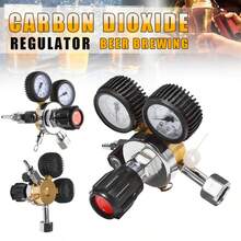 二氧化碳气瓶调压器 二氧化碳减压器 饮料啤酒用 W21.8 双表头调压器测量仪器 - 黑色 - 查看 2
