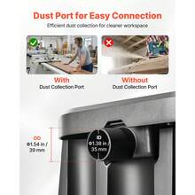 Oscillating Spindle Sander, 2000RPM Benchtop Spindle Sander With 6 Sleeves (1/2"-3"), 0.59" Stroke & Dust Connection Port For Furniture Finishing, Crafts Sanding, DIY Woodworking - 2000RPM 15*11.5inch - View 6