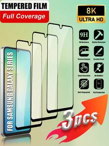 3pcs/Pack, Compatible With Samsung Galaxy S20FE/S21FE/S23FE/A02/A02S/A03/A03S/A06/A12 4G/5G/A13 4G/5G/A14 5G/A15/A16/A21/A21S/A22/A23/A24/A25/A26/A30/A31/A32/A33/A34/A35/A36/A50/A51/A52/A53/A54/A55 Series, Silk-Printed High-Definition Screen Protector, Anti-Fall, Anti-Sweat, Anti-Fingerprint, Anti-Scratch, Durable - Clear - View 26