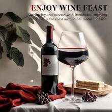 Extra Large 32oz Hand Blown Red Wine Glasses Set Of 4 With Long Stem For Elegant Dining And Special Occasions Crystal Clear Giant Burgundy Red Wine Glasses With Thinner Design Premium Gift Packaging Ideal For Mother's Day Wedding Birthday Celebrations - 32ozWineGlasses - View 6