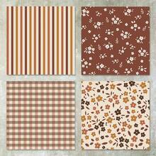 36 tờ giấy nền in họa tiết Vintage Brown Series 6 inch, thích hợp cho sổ tay Bullet Journal, ảnh ghép, thiệp, album và đồ thủ công - màu nâu - Xem 3