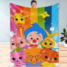 1pc Super Soft Plim Plim Throw Blanket - High-Quality Flannel Lightweight Warm Plush Blanket For Year-Round Use - 彩色 - 查看 5