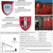 1/2/4 Pcs 3 Modes Solar Alarm Motion Detector With Sound Outdoor Motion Sensor 129db Barking Dog Strobe Light Gunshot Sound Alarm Detector Noise Maker Warning Lamp For Pasture, Farm, House, Yard, Barn, Home - Red - View 12