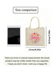 Teacher Letters Printed Handbag, Mama Print Tote Bag, Mothers Day Gift, For Mom Bag, Best Thanksgiving Gifts For Famliy, Women's Day Gifts, Thanksgiving Gifts, Goddess Day Gifts, For Women, Couples, Daily Use, Dating, Birthdays, Holidays, Back To School, Summer, Vacation, Beach, Travel, Commuting, Business, Students, Picnics, Camping, Supermarkets, Daily Storage